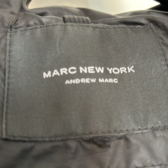 Marc New York Black Hooded Down Coat with pockets.  Size 16/18 - Picture 4 of 8